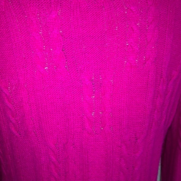 Vintage Evan Picone Lambswool, Angora Pink Sweater Removable Shoulder Pads Sz SP - Picture 6 of 6